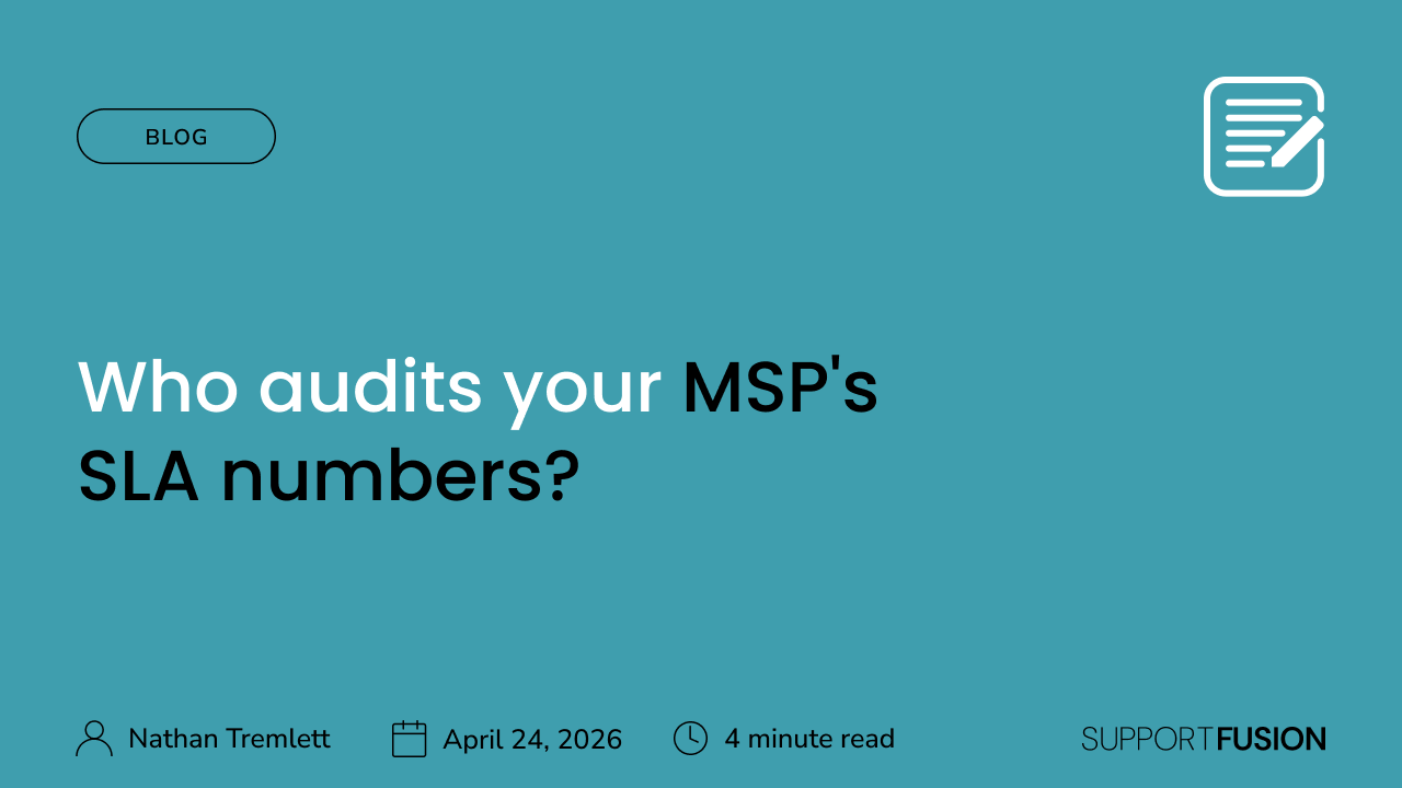 Co-managed IT blog - MSP SLA numbers and the case for real-time ticket sync between PSA and ServiceNow