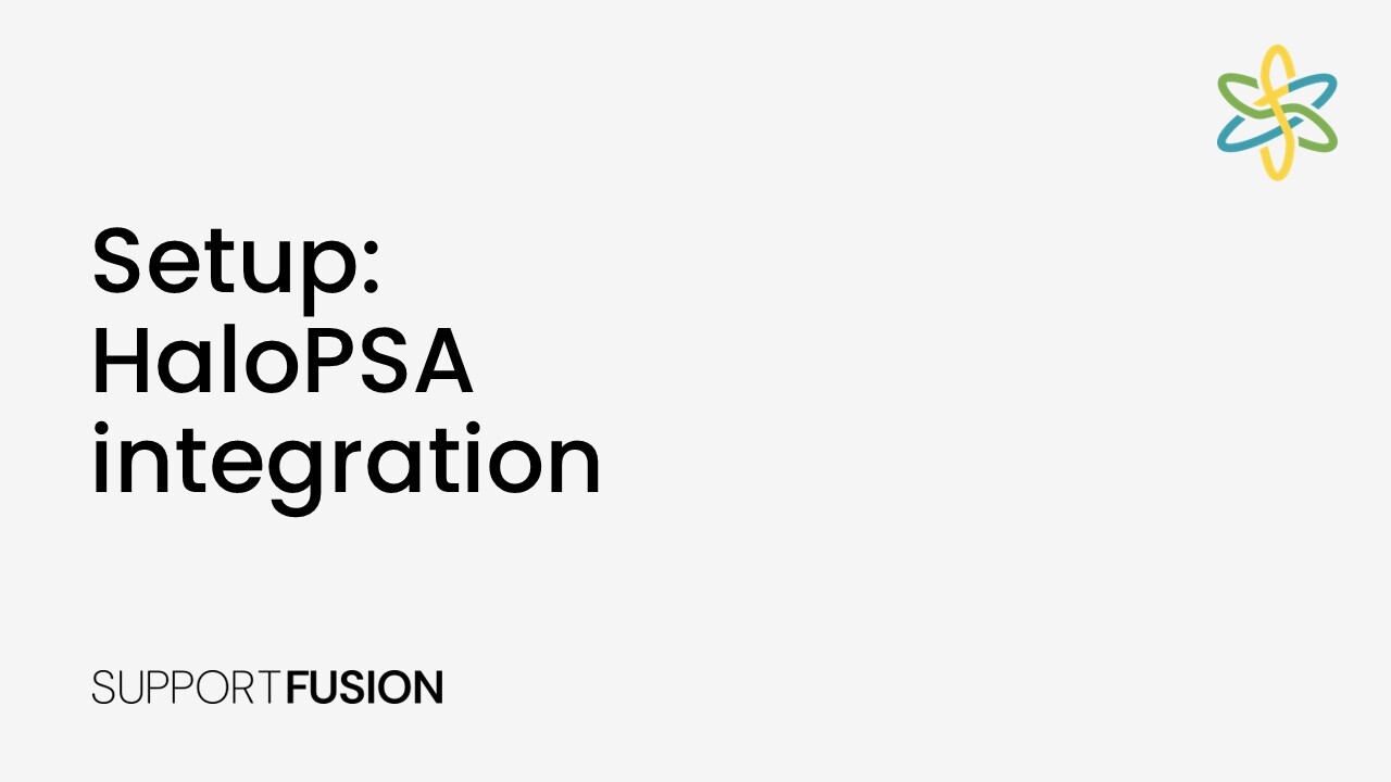 HaloPSA integration setup