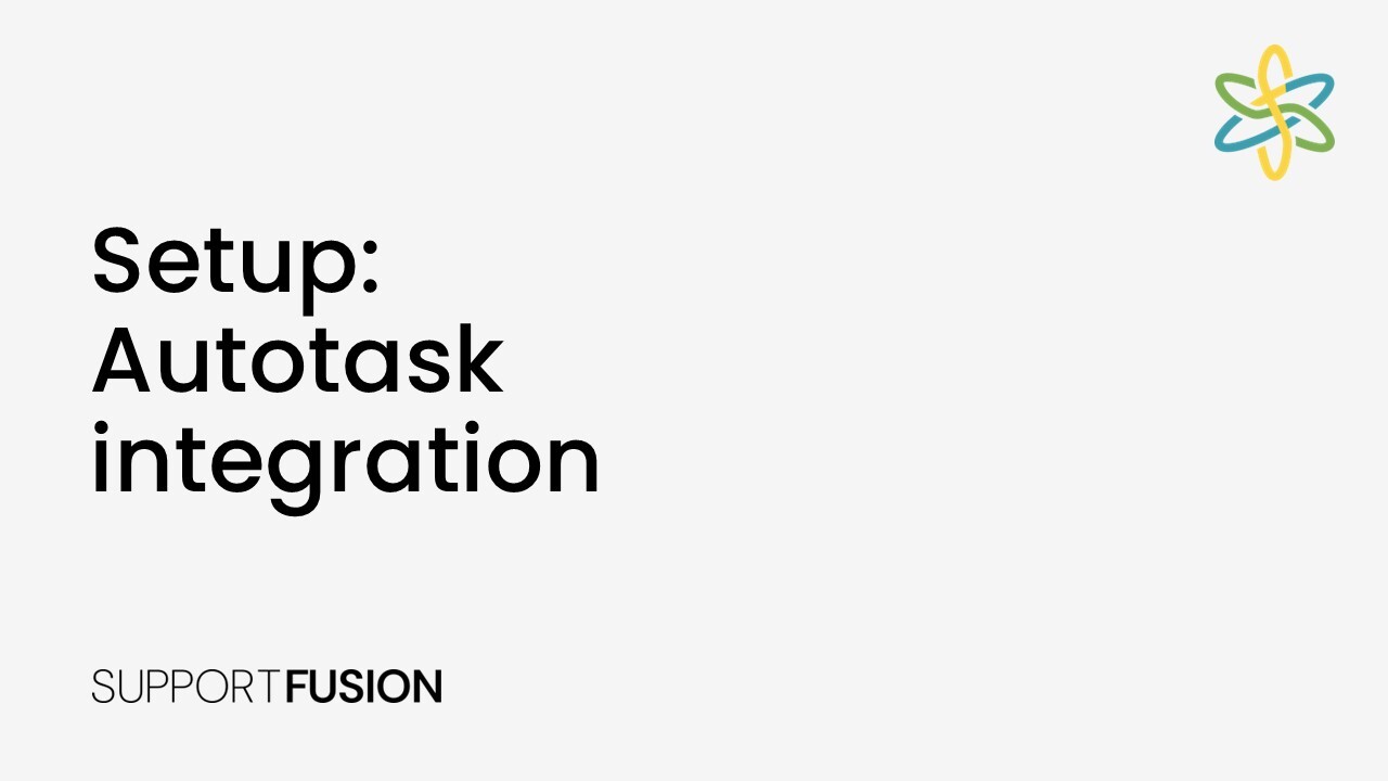 Setup Autotask integration