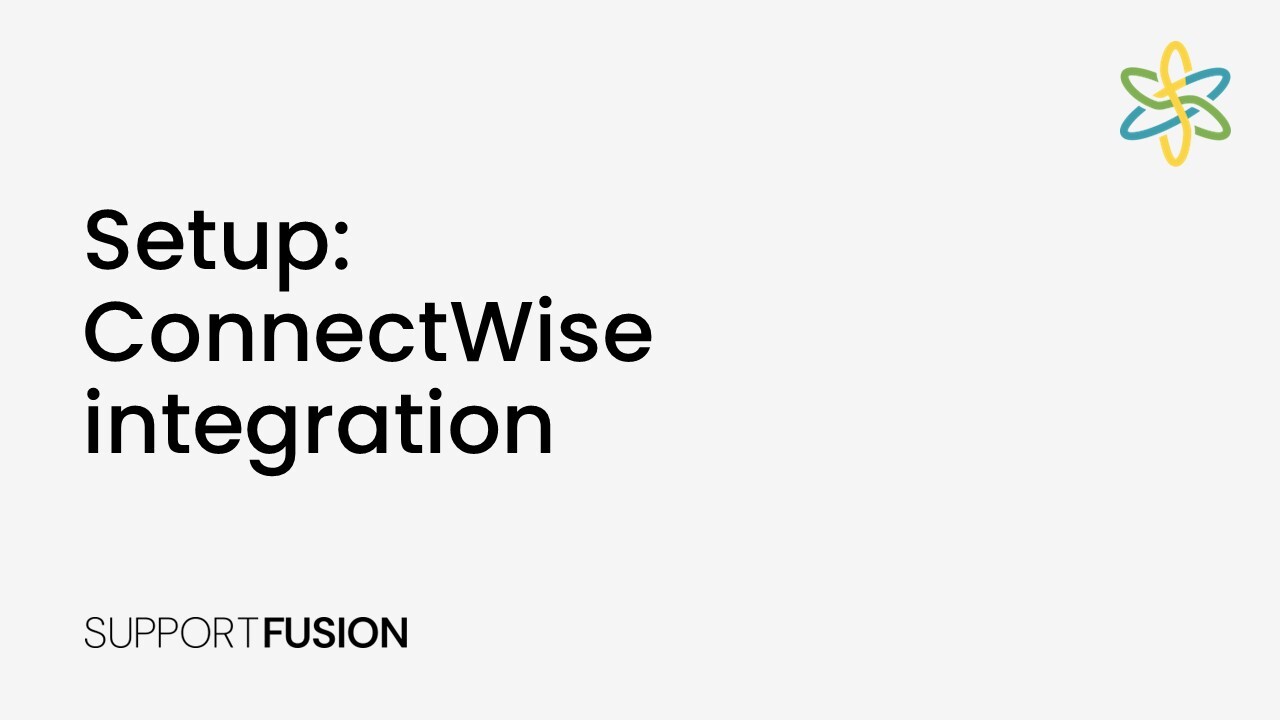 Setup ConnectWise integration