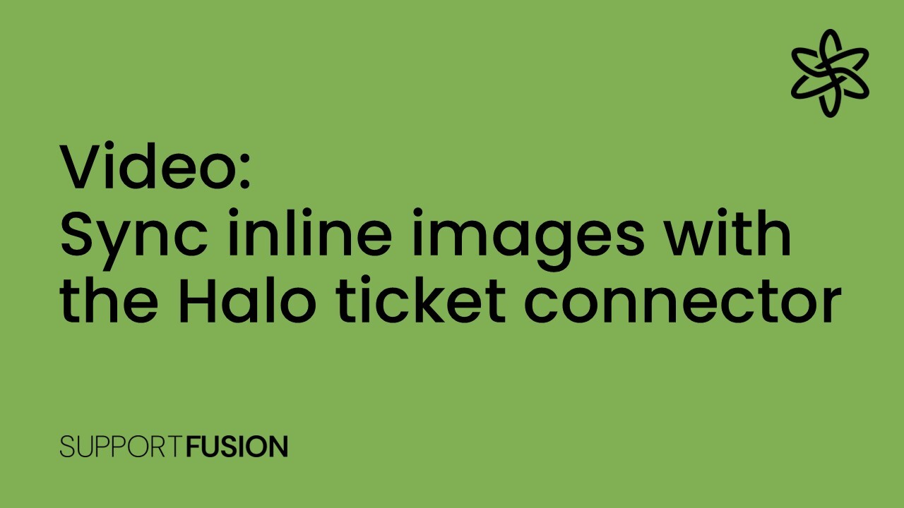 Sync inline images with the Halo ticket connector